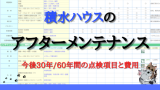積水ハウスのアフターメンテナンス｜今後30年60年間の点検項目と費用