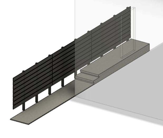 3D CADで作成したフェンスの完成イメージ